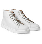 Gianvito Rossi Full-Grain Leather High-Top Sneakers