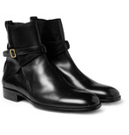Alexander McQueen Leather Buckle Boots