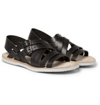 Alexander McQueen Vibram Rubber-Soled Leather Sandals