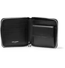 Saint Laurent Metal-Studded Leather Wallet