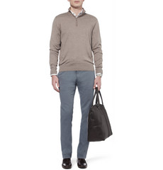 Doriani Zip-Collar Cotton and Cashmere-Blend Sweater