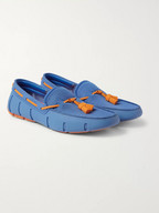 SWIMS Rubber and Mesh Tassel Loafers