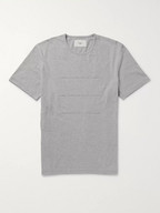 Folk Textured-Stripe Cotton-Jersey Mélange T-Shirt