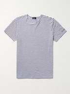 A.P.C. Striped Cotton and Linen-Blend T-Shirt