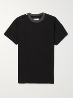 Sacai Shell-Trimmed Cotton-Jersey T-Shirt