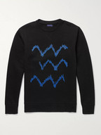 Lanvin Embroidered Cotton-Blend Jersey Sweatshirt
