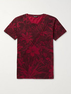 Balmain Floral-Print Cotton T-Shirt