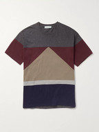 Valentino Panelled Cotton-Jersey T-Shirt       