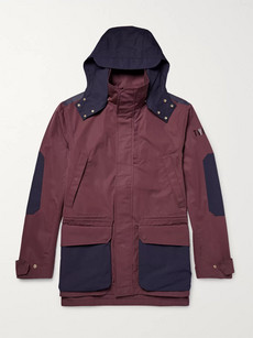 Hooded Two-tone Cotton-canva Jacket