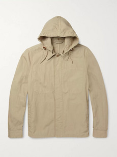 Cotton And inen-bend Hooded Jacket