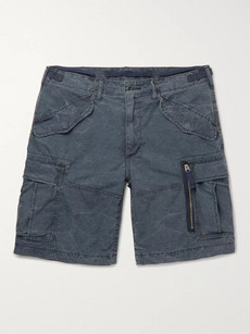 Polo Ralph Lauren Washed Cotton-ripstop Cargo Shorts In Navy