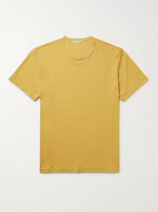 James Perse Combed Cotton-jersey T-shirt In Yellow