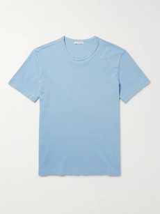 James Perse Combed Cotton-jersey T-shirt In Light Blue