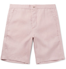 Oliver Spencer Linen Drawstring Shorts In Pink