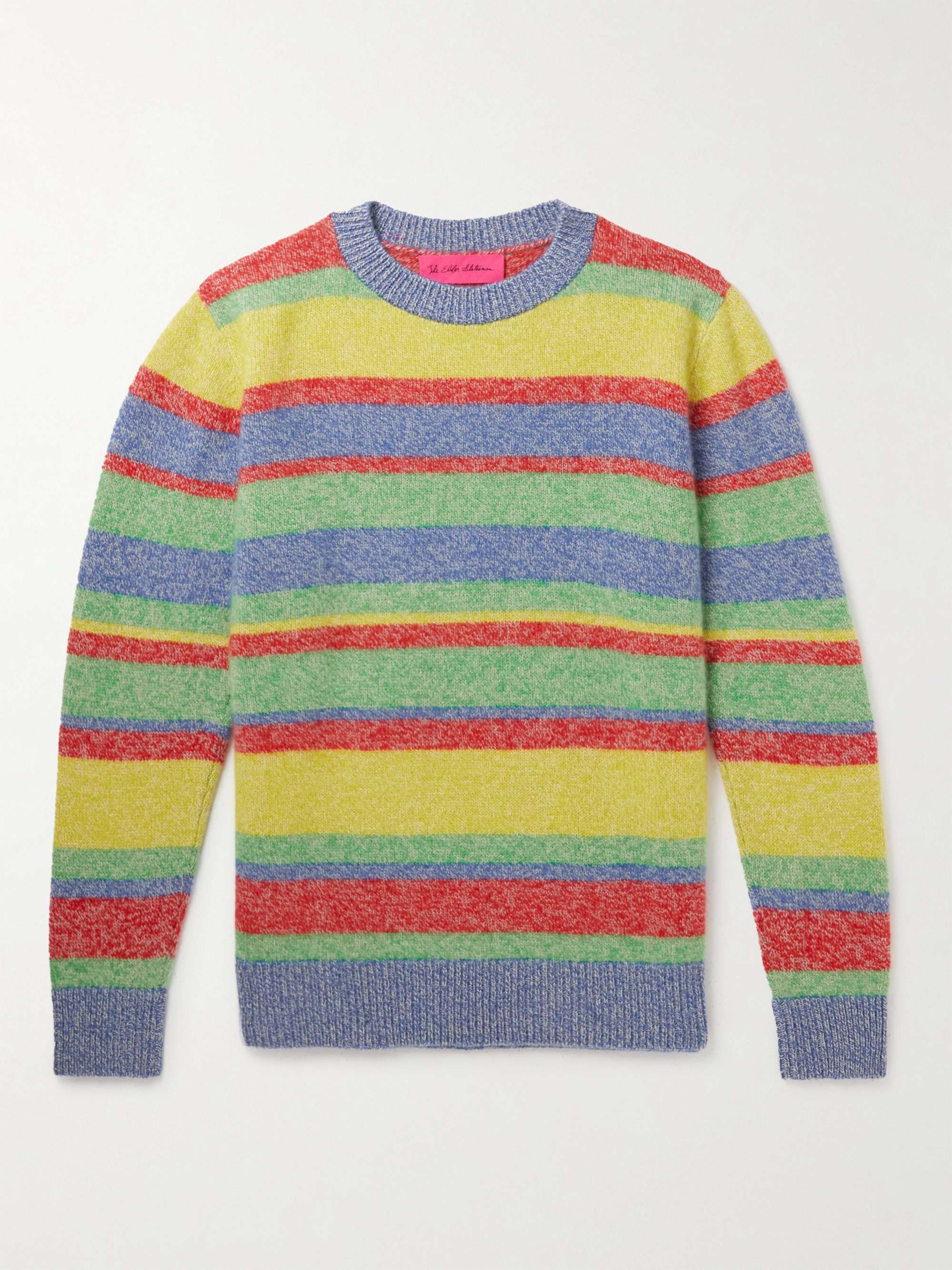 Mens Clothing Sweaters and knitwear Turtlenecks The Elder Statesman Horizon Striped-cashmere Sweater for Men 