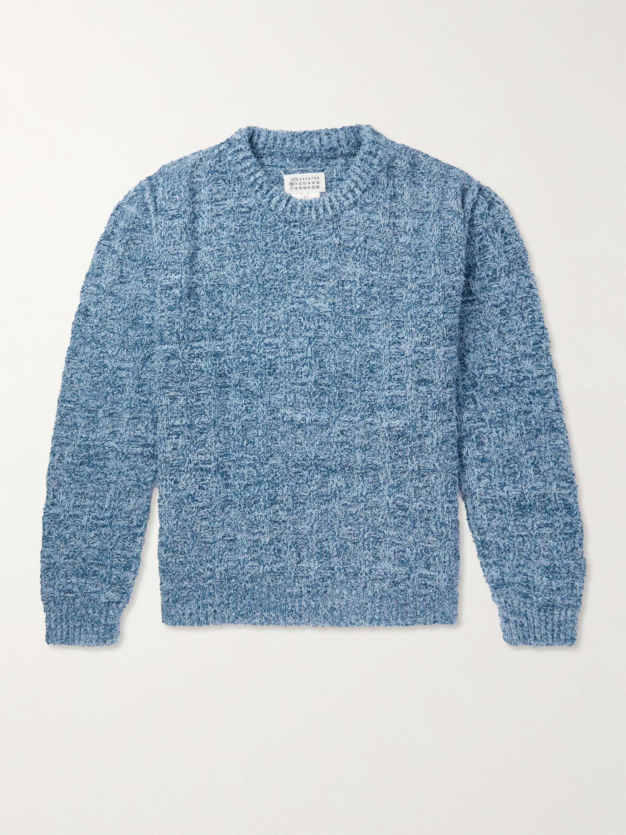 Maison Margiela Wool Oversized Sweater in Blue for Men Mens Clothing Sweaters and knitwear 