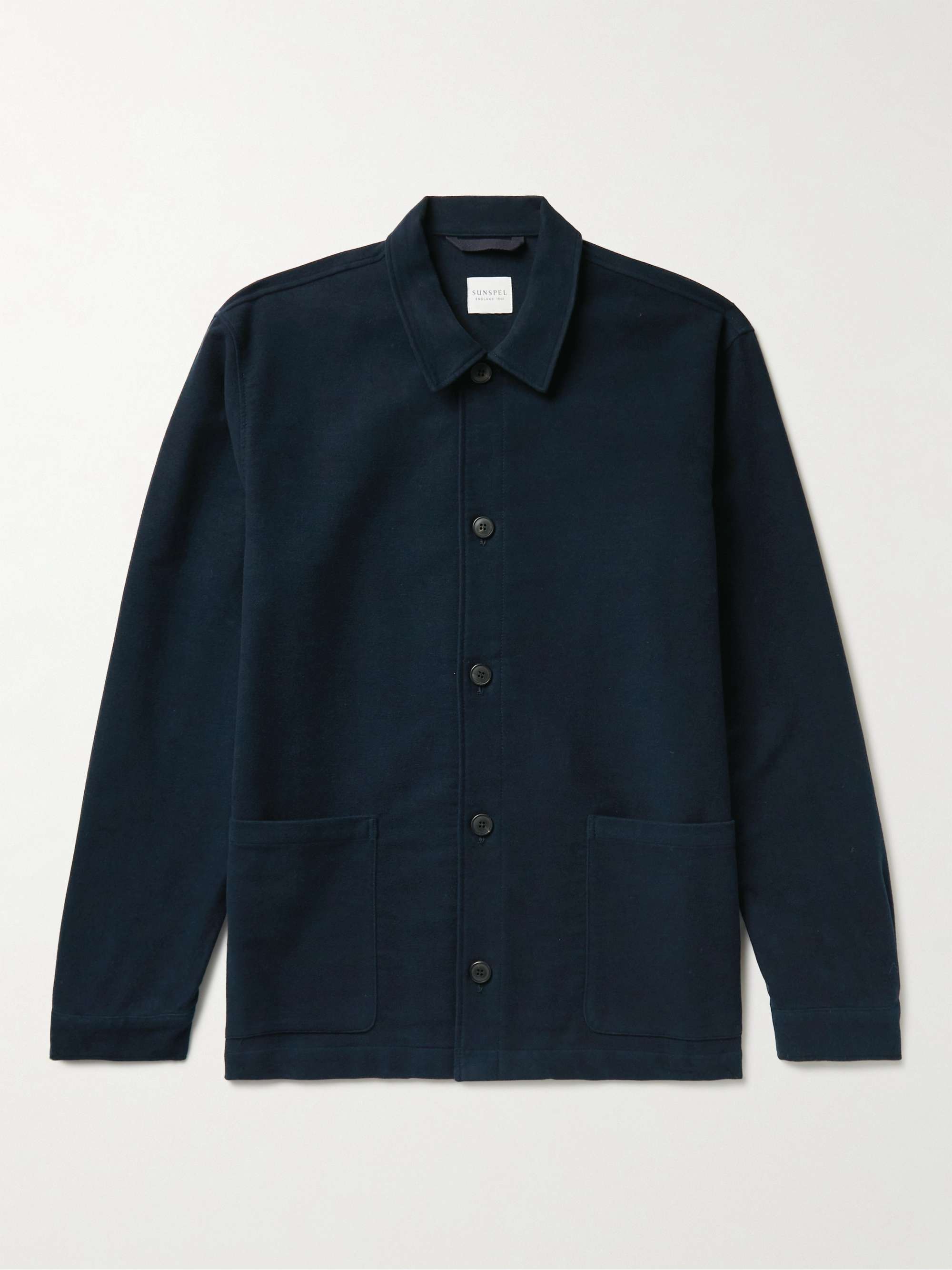 Navy Cotton Shirt Jacket | SUNSPEL | MR ...