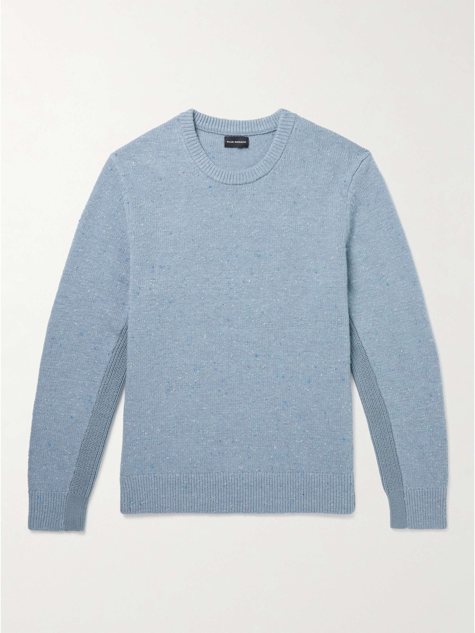 Blue Donegal Wool-Blend Sweater | CLUB ...