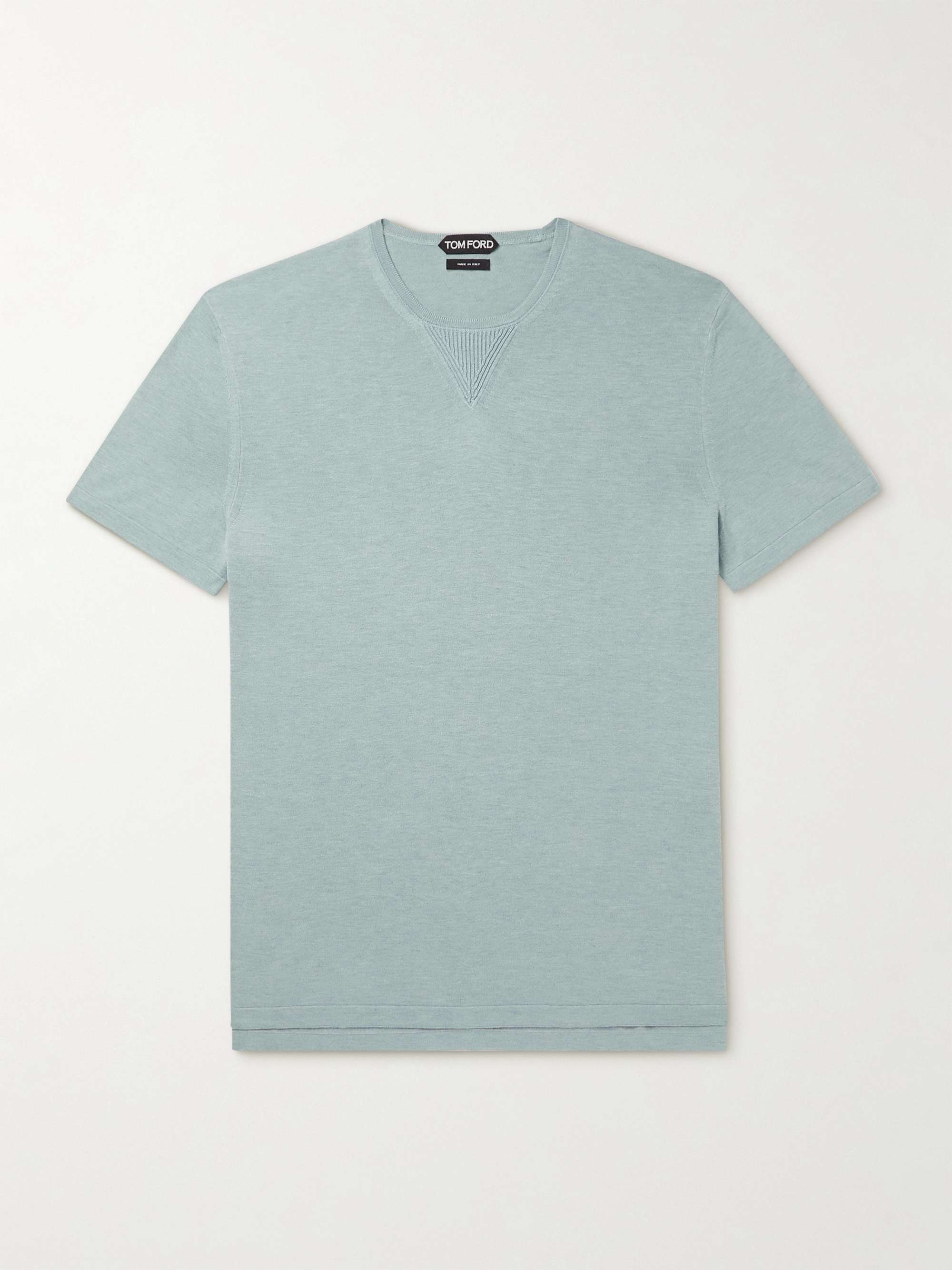 Silk and Cotton-Blend T-Shirt