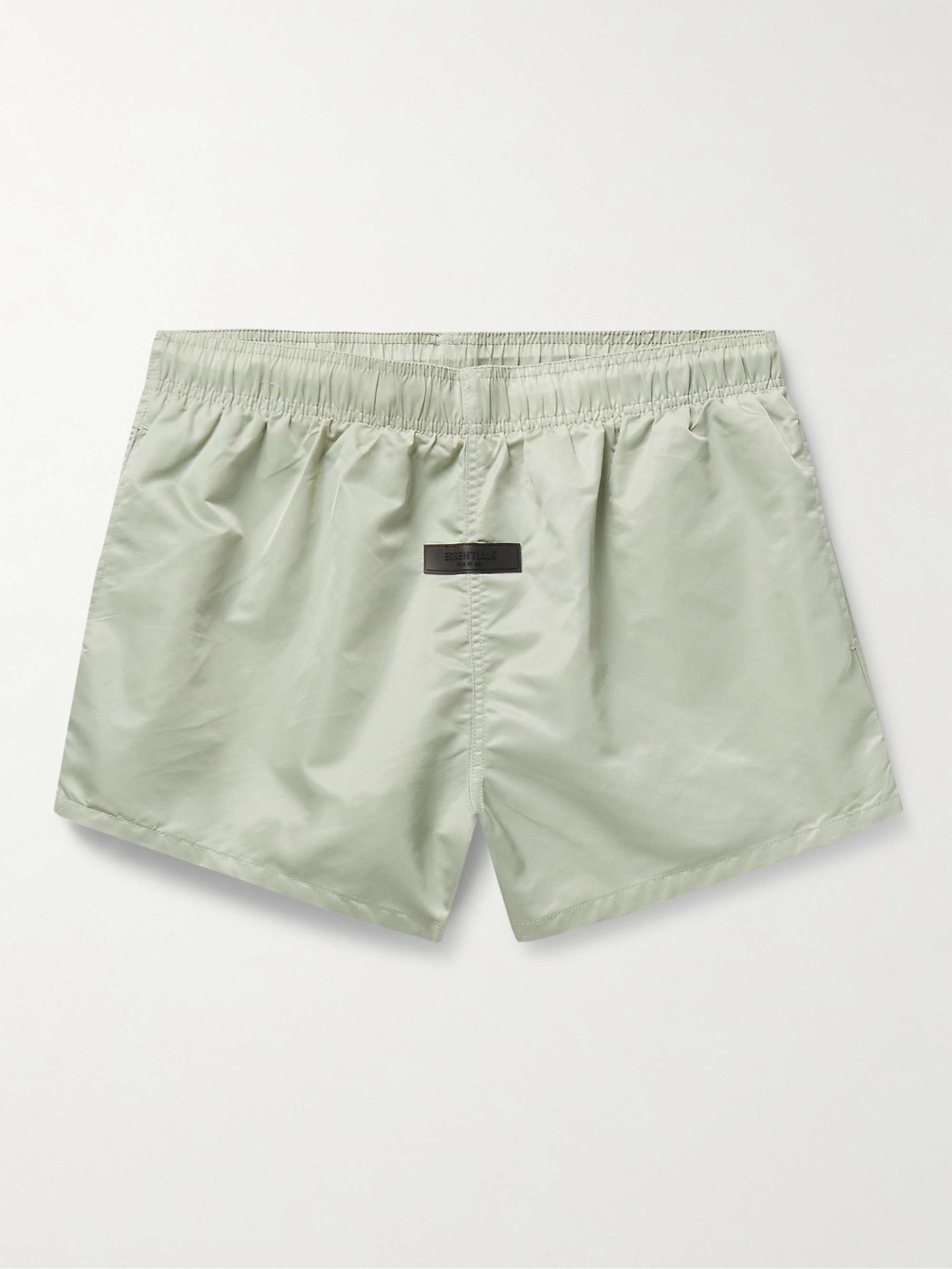 Sage green Logo-Appliquéd Straight-Leg Taslan Nylon Shorts | FEAR OF GOD  ESSENTIALS | MR PORTER