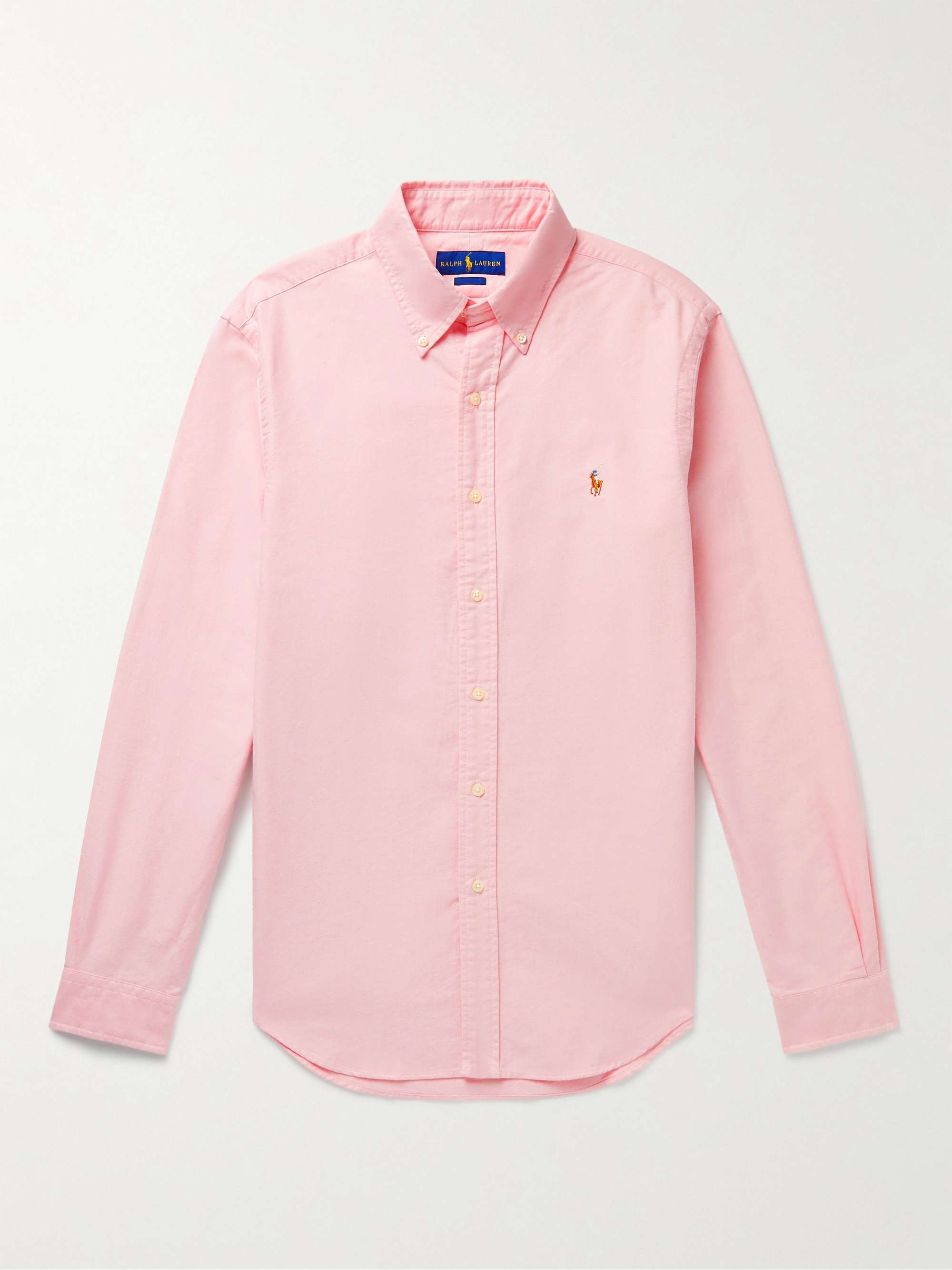 pen Contour ice cream Pink Slim-Fit Button-Down Collar Cotton Oxford Shirt | POLO RALPH LAUREN |  MR PORTER
