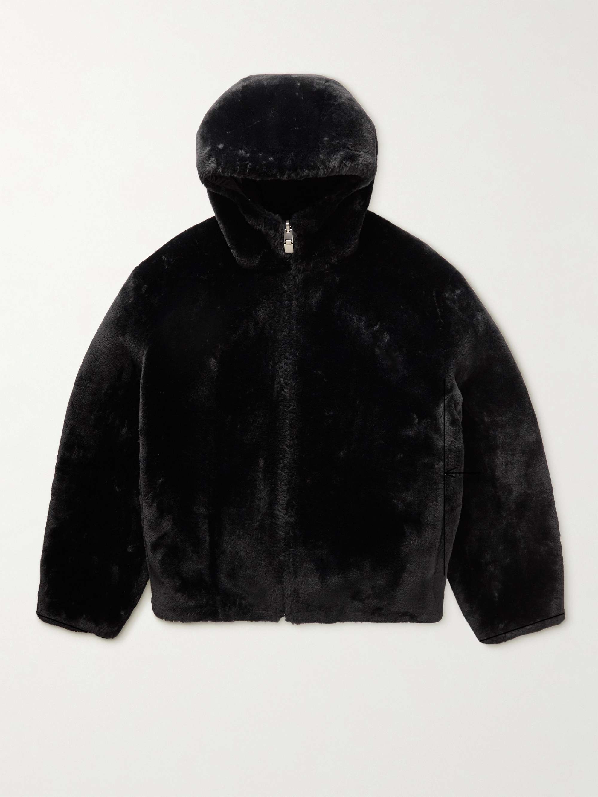 Black Oversized Reversible Faux Fur and Shell Hooded Bomber Jacket |  GIVENCHY | MR PORTER