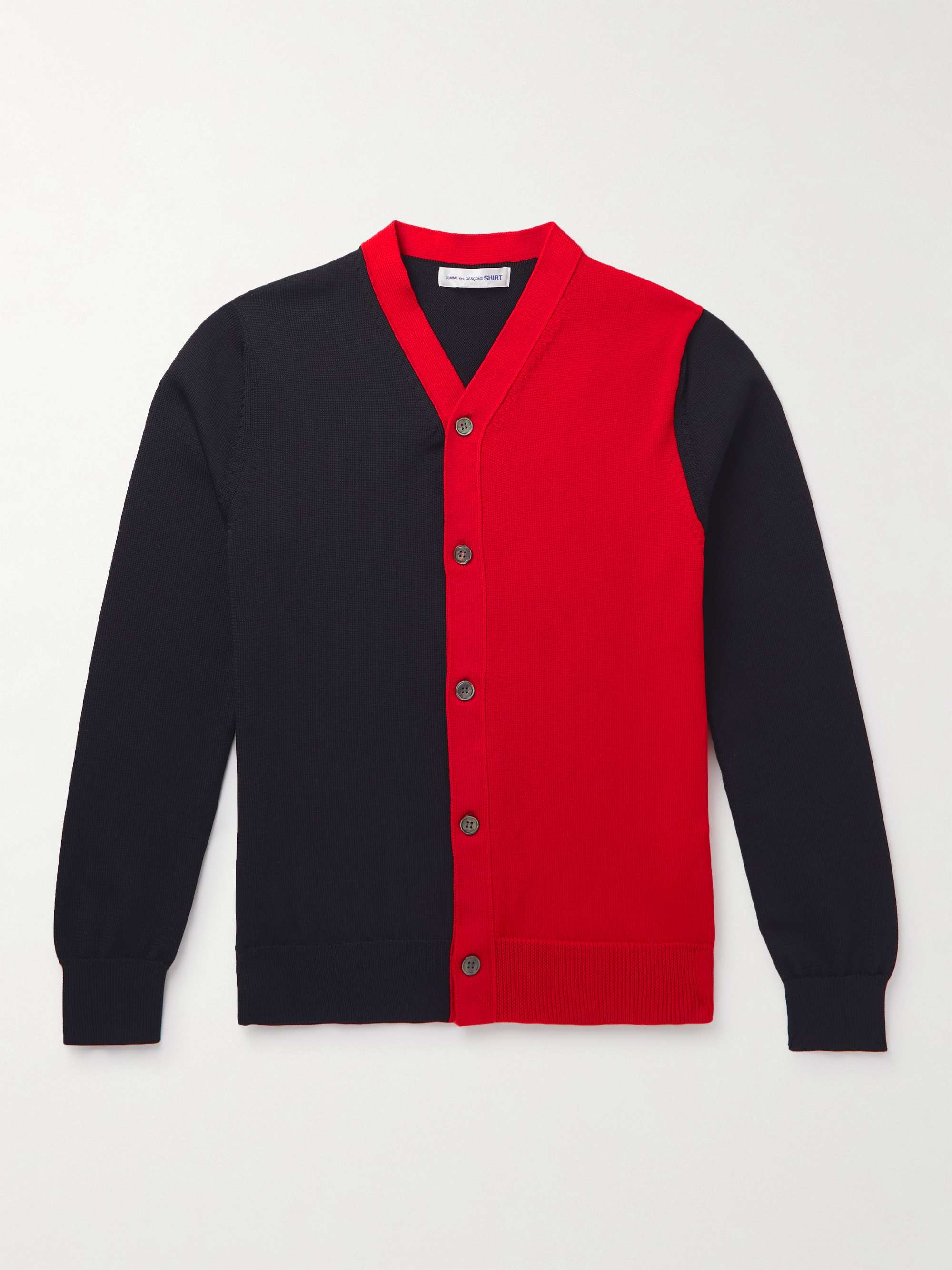 Colour-Block Knitted Cardigan
