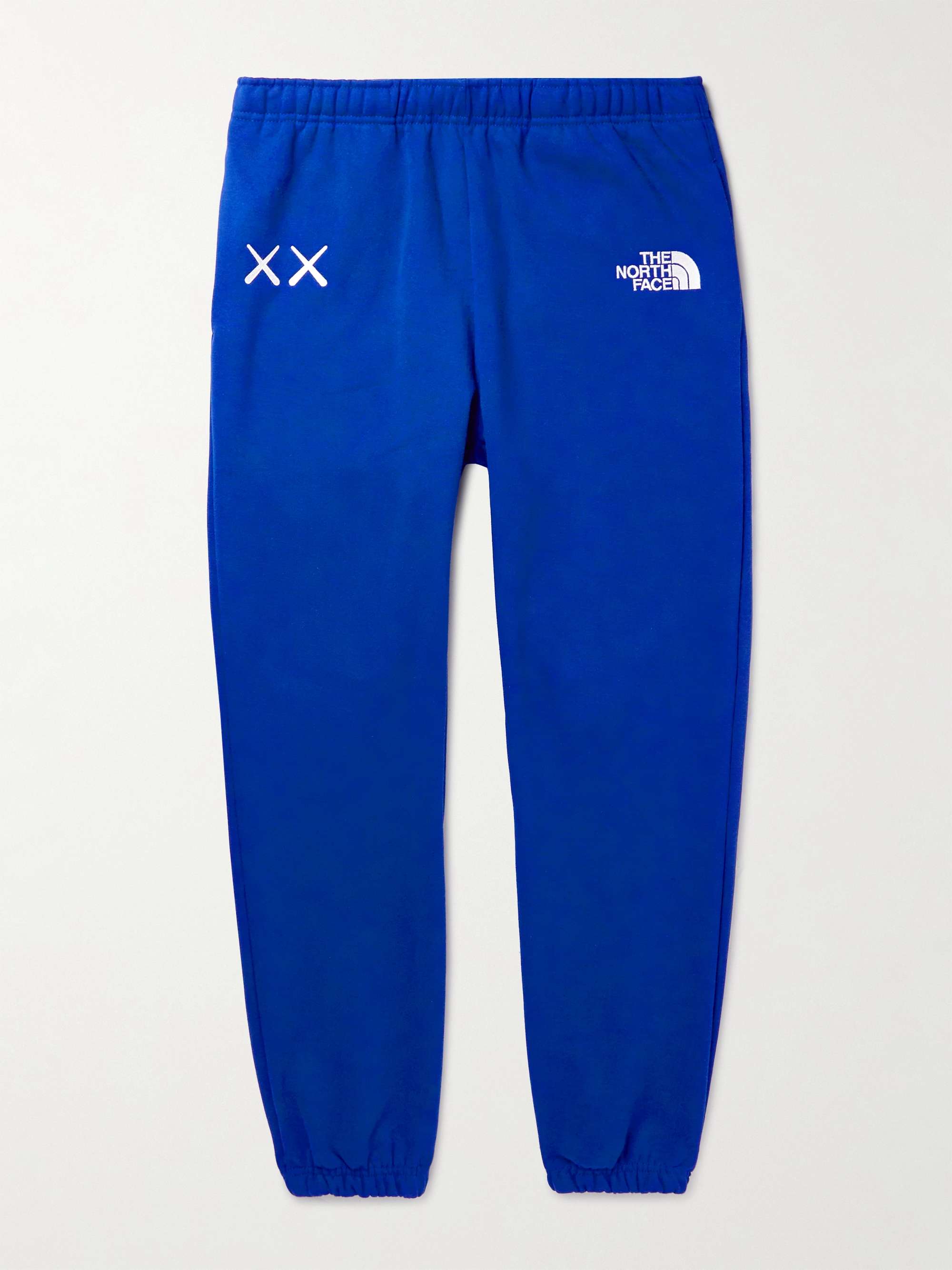 + XX KAWS Tapered Logo-Embroidered Cotton-Blend Jersey Sweatpants