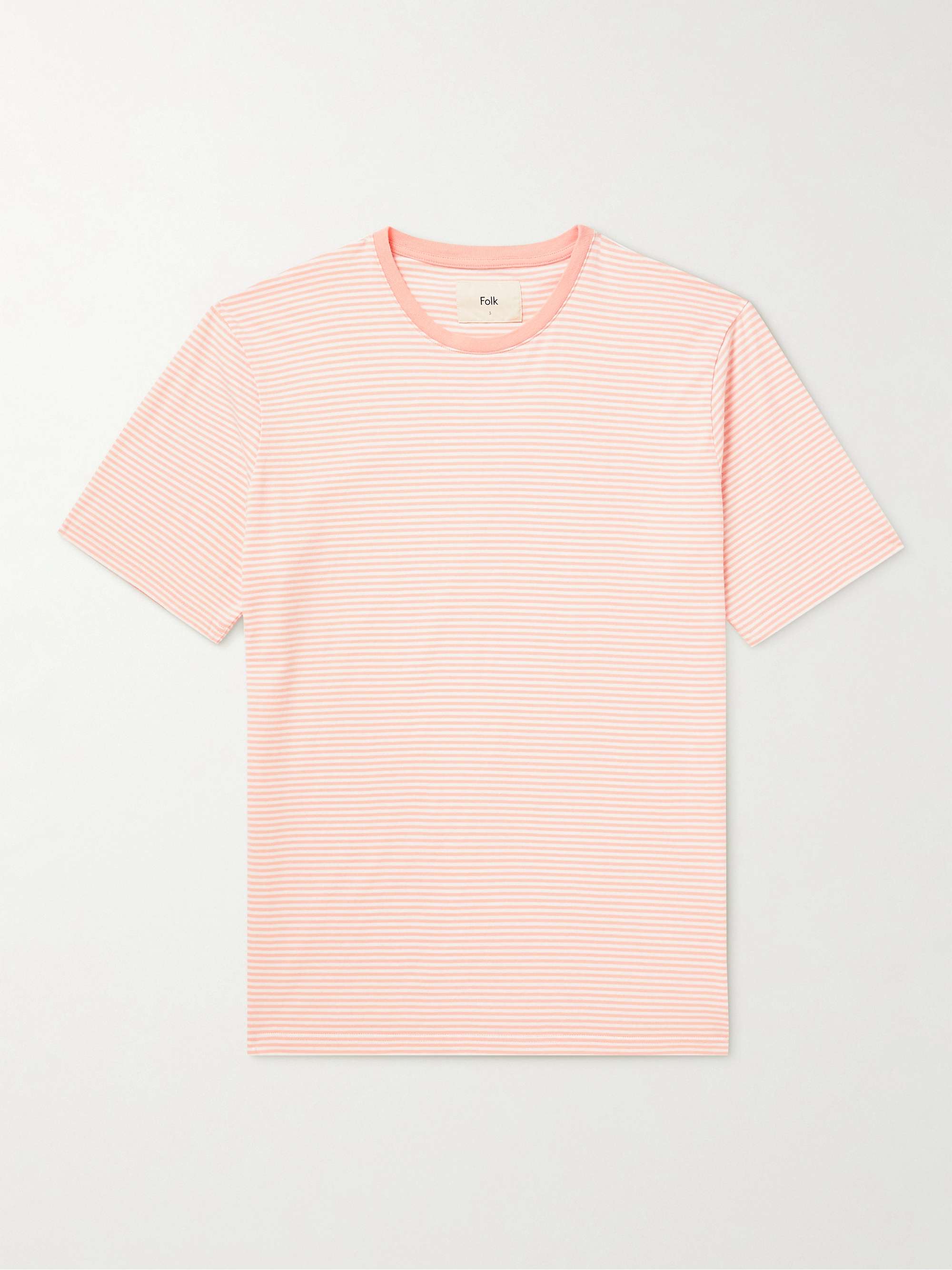 Striped cotton-jersey T-shirt | FOLK | PORTER
