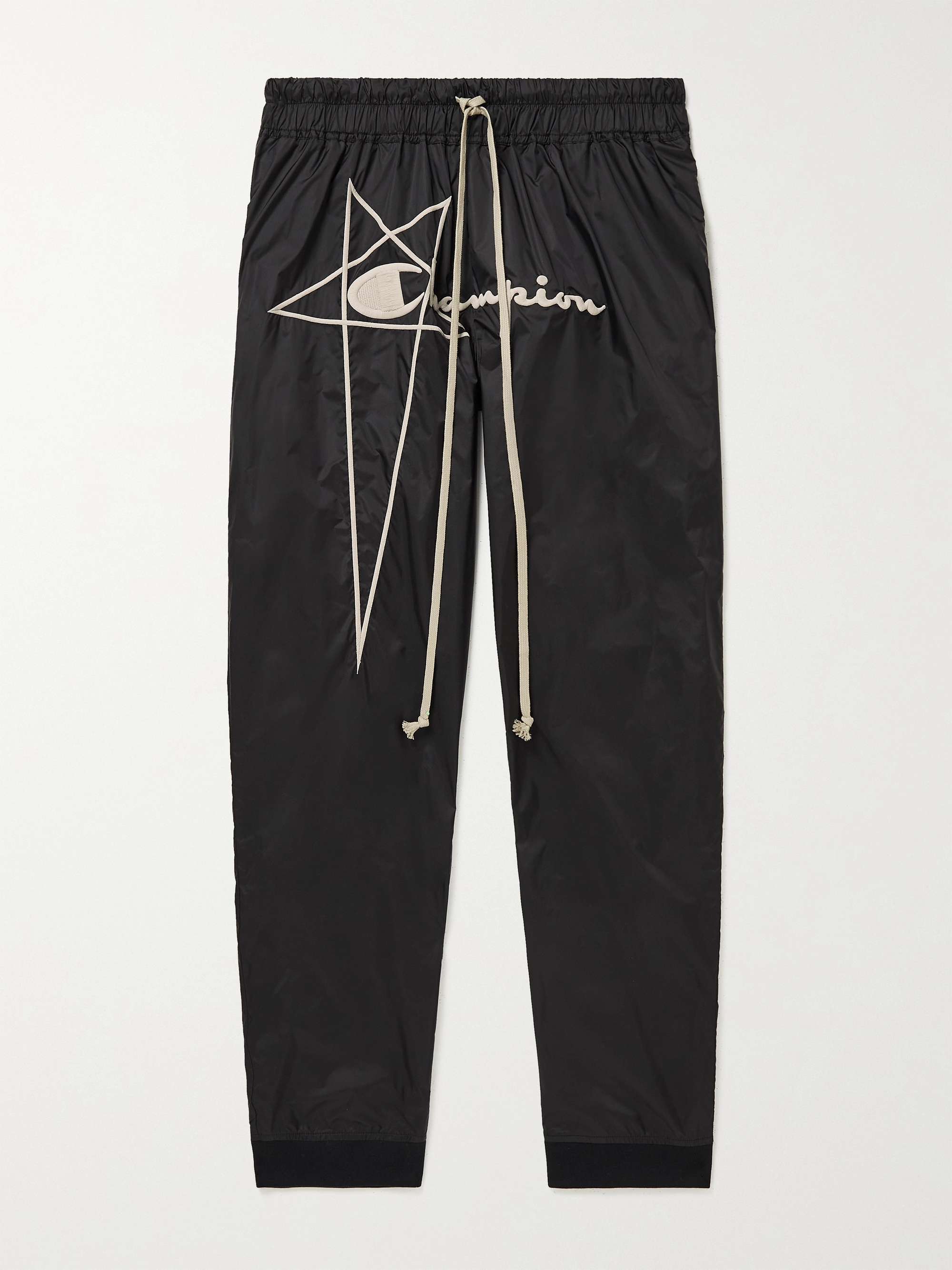 + Champion Tapered Logo-Embroidered Recycled Shell Sweatpants