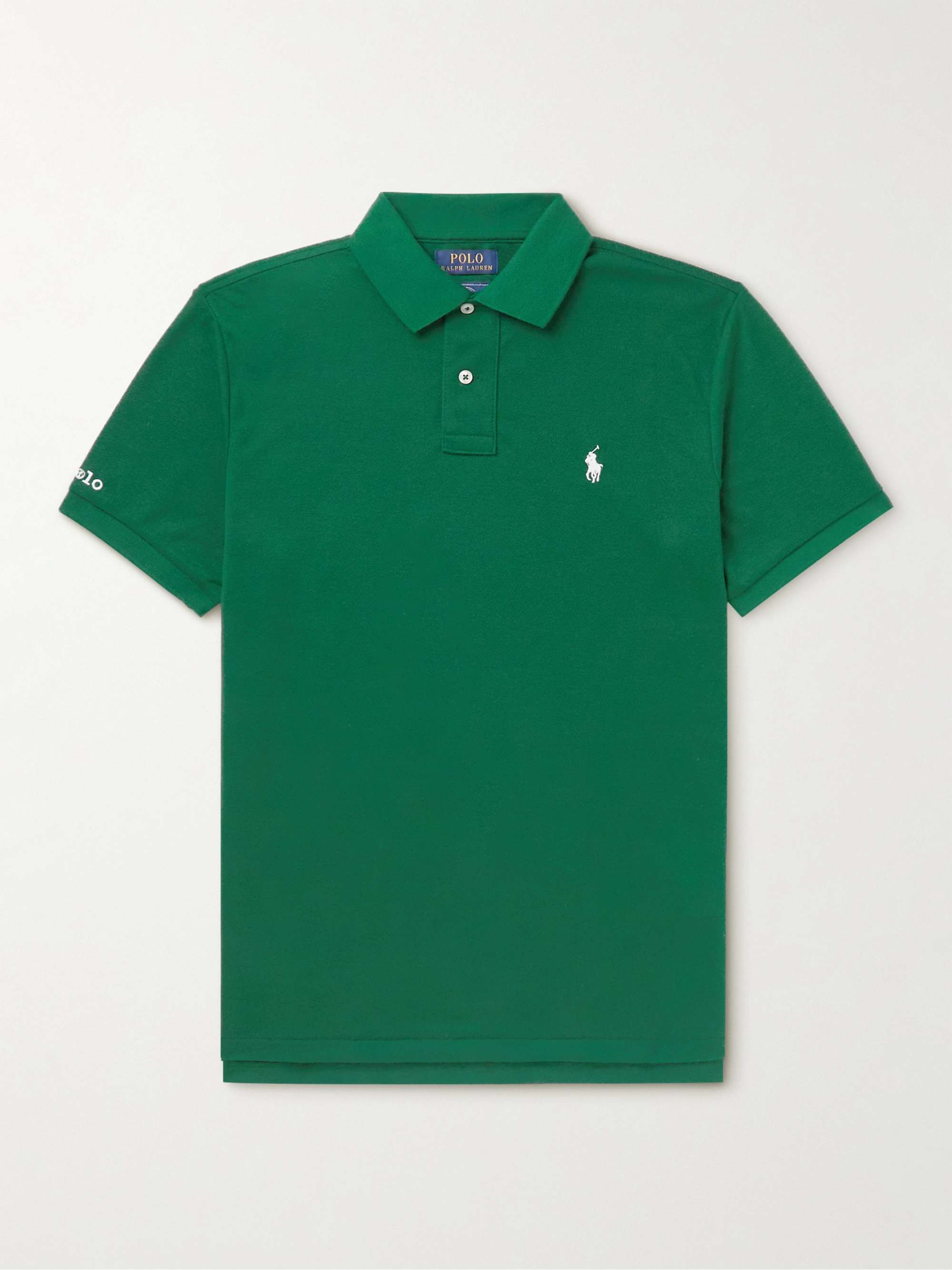 victory Mind bolt Green Wimbledon Logo-Embroidered Recycled Piqué Polo Shirt | POLO RALPH  LAUREN | MR PORTER