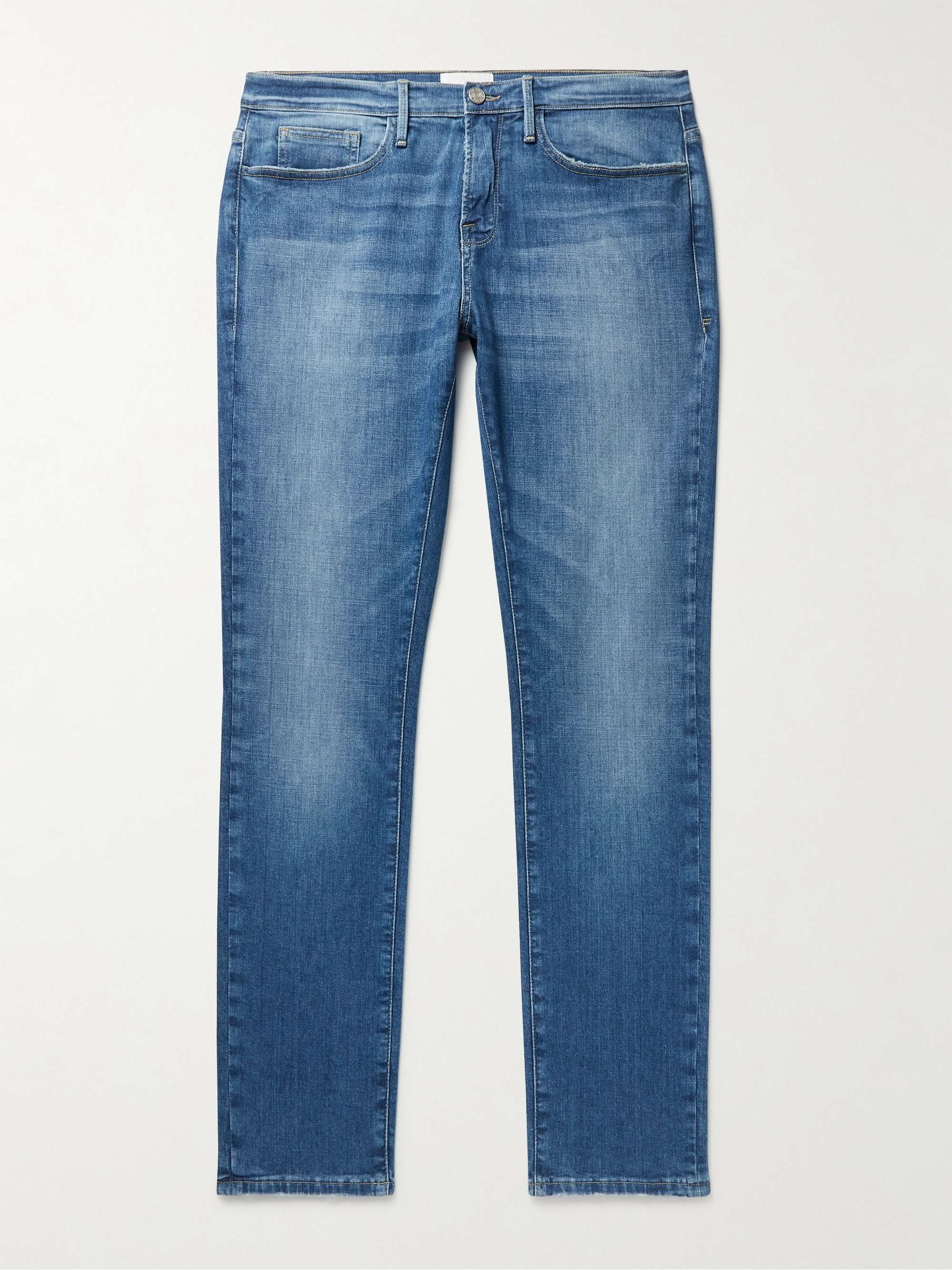 Mens Clothing Jeans Skinny jeans FRAME Denim Lhomme Skinny-fit Tapered Jeans in Blue for Men 