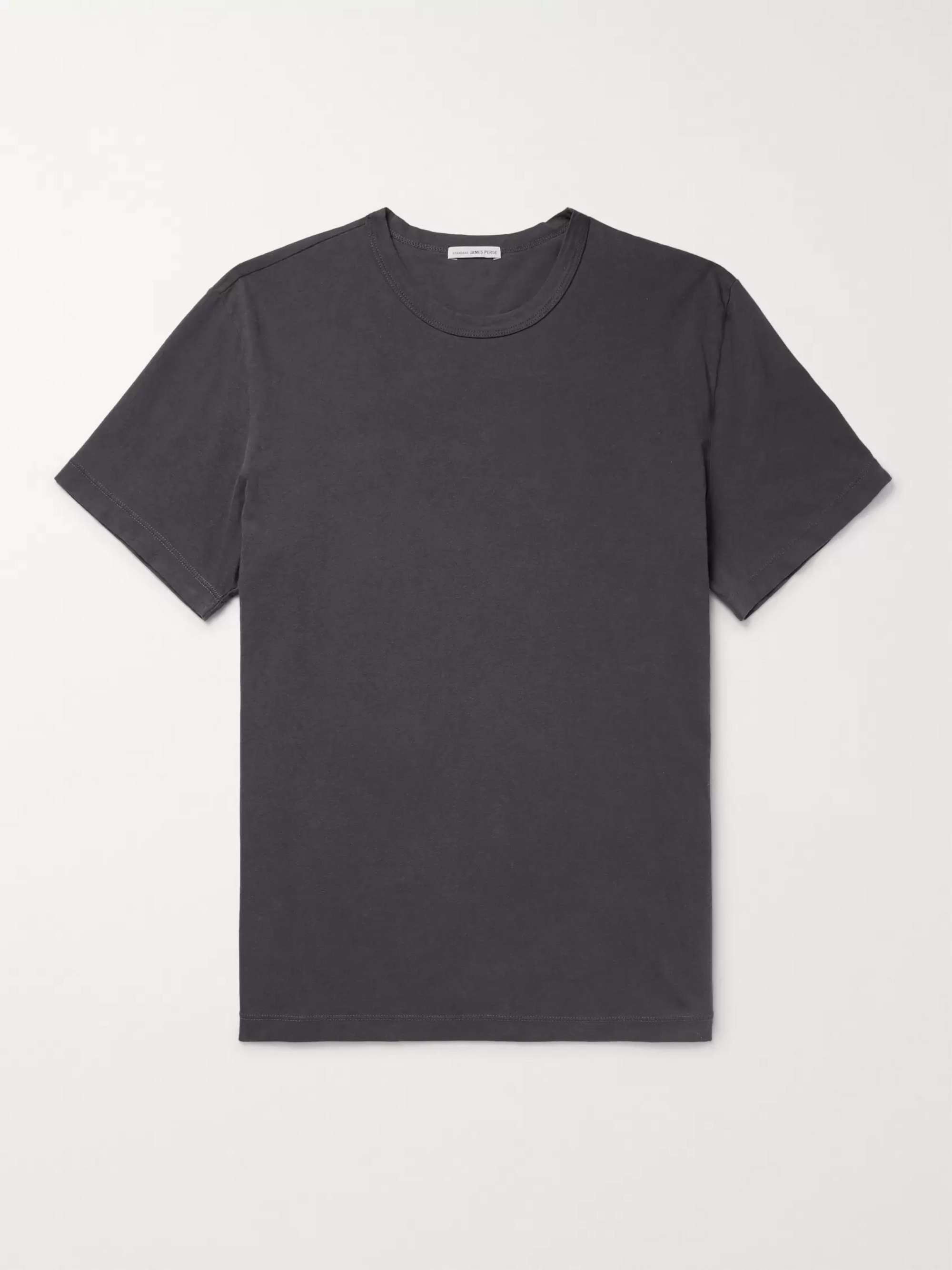 Charcoal Combed Cotton-Jersey T-Shirt ...