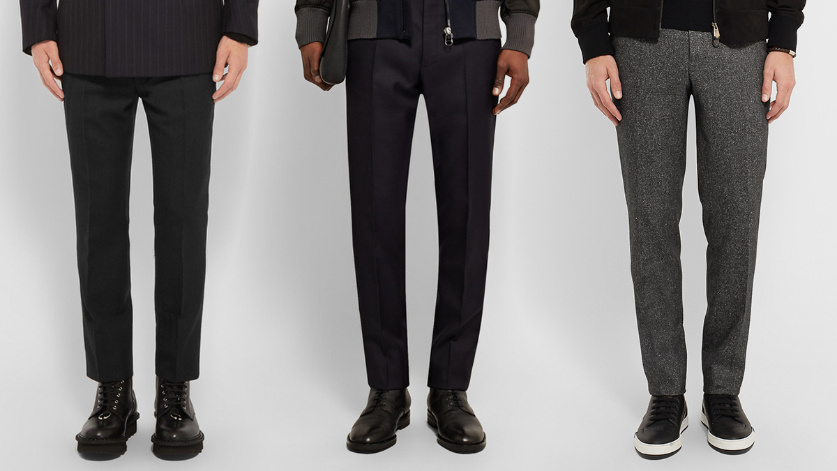 Slacks and Chinos Casual trousers and trousers Brioni Wool Pant in Black for Men Mens Clothing Trousers 