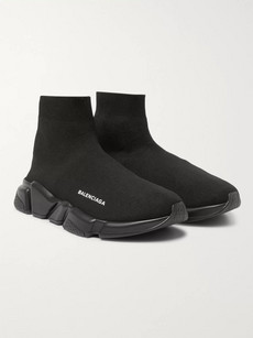 Balenciaga Speed Sock Stretch-knit Sneakers