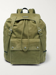 SAINT LAURENT NOE WASHED-CANVAS BACKPACK - ARMY GREEN - ONE SIZ