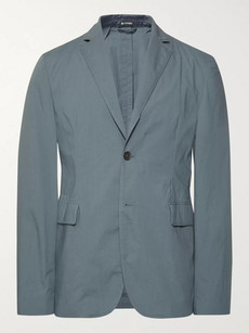 ACNE STUDIOS GREY ANTIBES SLIM-FIT UNSTRUCTURED STRETCH-COTTON SUIT JACKET