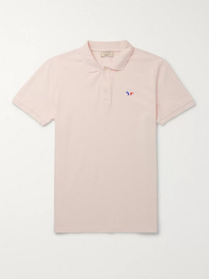 Maison Kitsuné Cotton-piqué Polo Shirt In Pink