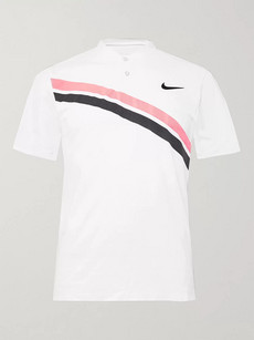 white and pink nike shirt