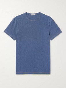 Acne Studios Edvin Mélange Stretch-cotton Jersey T-shirt - Blue