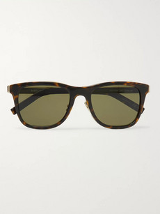 Saint Laurent Square-frame Tortoiseshell Acetate Sunglasses In Brown