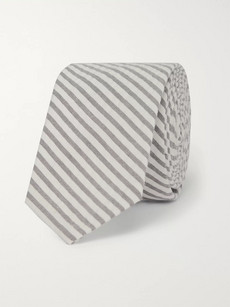 THOM BROWNE 5.5cm Striped Cotton-Seersucker Tie