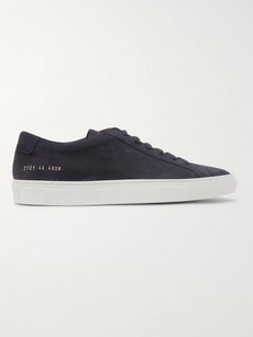 Common Projects Original Achilles Suede Sneakers In Blue
