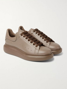 ALEXANDER MCQUEEN LARRY EXAGGERATED-SOLE LEATHER SNEAKERS