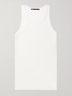 Haider Ackermann Ribbed-knit Tank Top In White