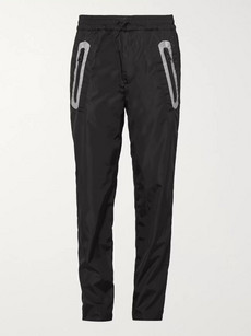 MONCLER TAPERED REFLECTIVE-TRIMMED SHELL TROUSERS