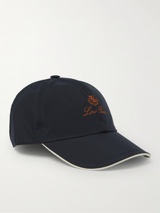 Loro Piana Logo-embroidered Storm System Baseball Cap In Blue