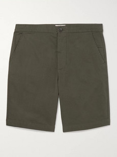 Oliver Spencer Cotton Shorts In Green