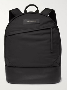 Want Les Essentiels De La Vie Kastrup Leather-trimmed Shell Backpack In Black