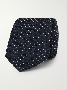 Paul Smith 7cm Woven Silk Tie In Navy